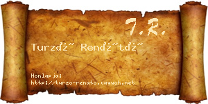 Turzó Renátó névjegykártya